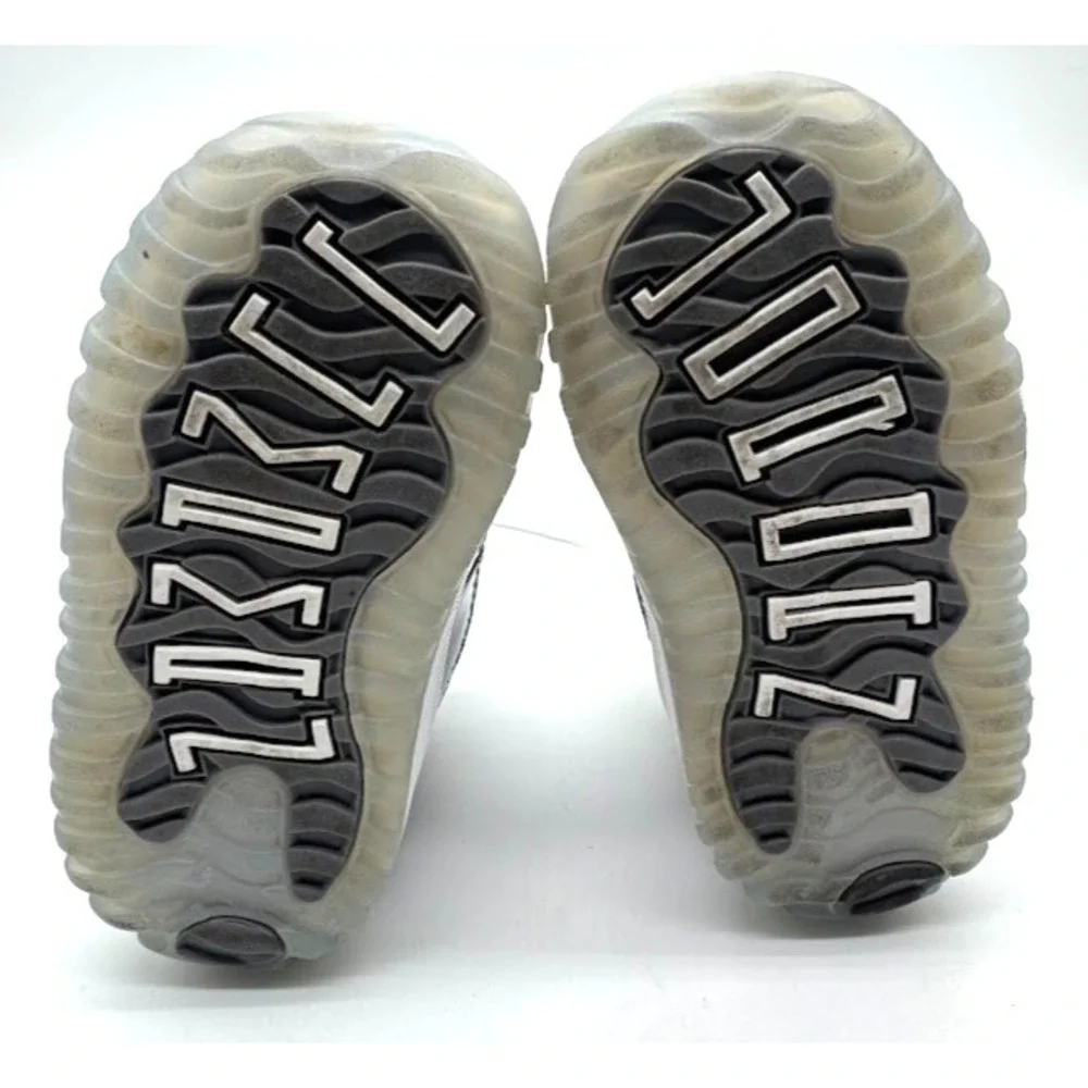 Nike Air Jordan 11 Retro Little Flex TD Cool Grey White 378040-005 Toddler 5C